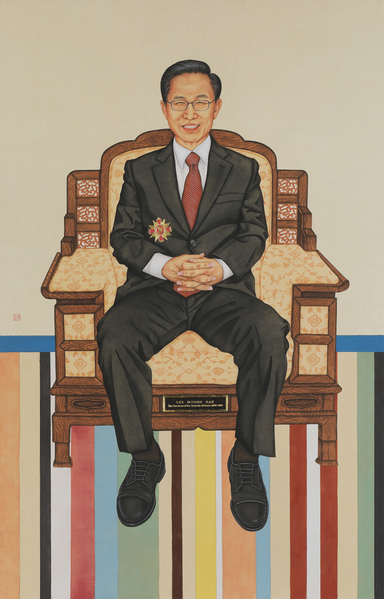 이명박 대통령 초상, 179x115.5cm, 견본채색, 2021_1.jpg