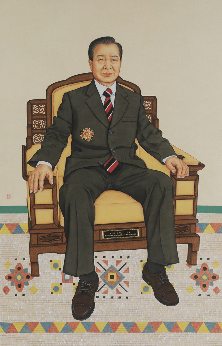 김대중 대통령 초상, 179x115.5cm, 견본채색, 2021.jpg
