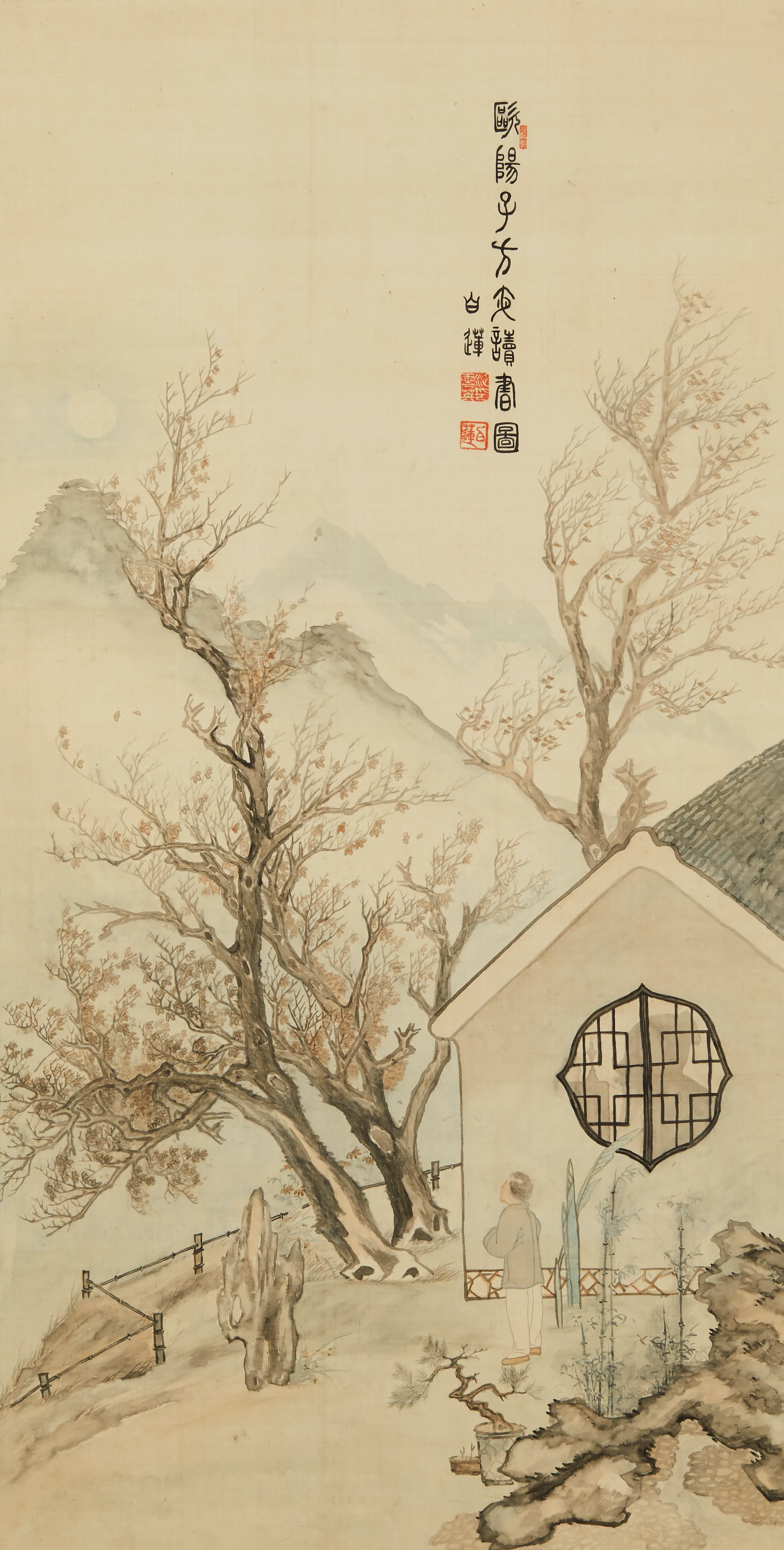 구양자방야독서도